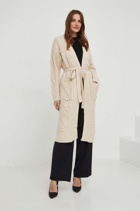 Кардиган з вовною Answear Lab колір бежевий (3494267)