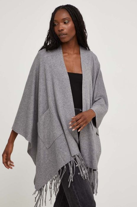 Пончо Answear Lab колір сірий легке (3483469)