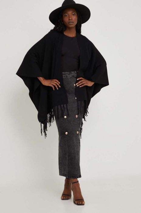 Пончо Answear Lab колір чорний легке (3483472)