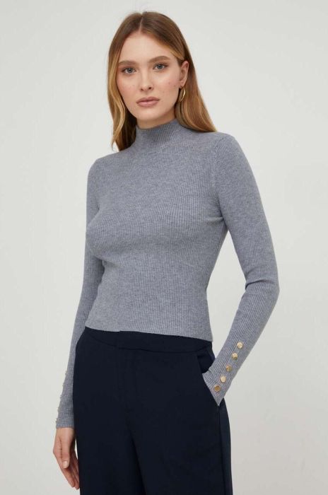 Светр Answear Lab X Лімітована колекція NO SHAME жіночий колір сірий легкий півгольф