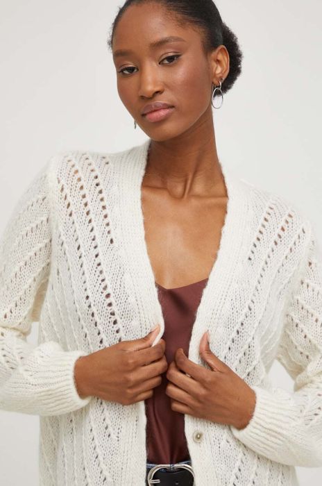 Кардиган з вовною Answear Lab колір бежевий легкий (3560959)