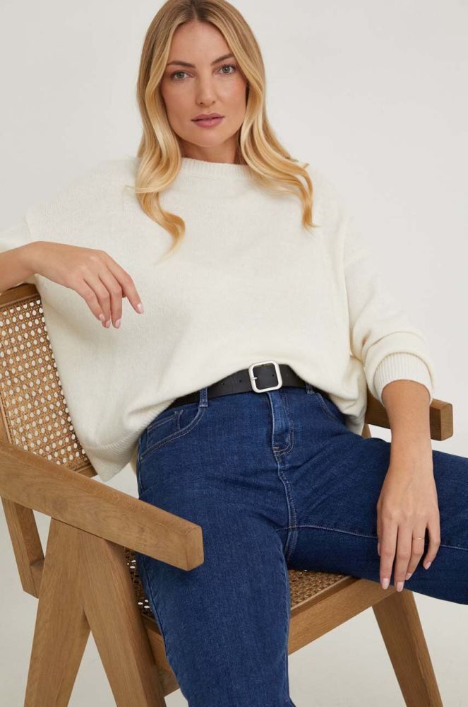 Вовняний светр Answear Lab жіночий колір бежевий легкий (3572949)