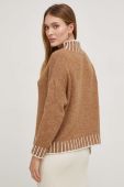 Светр з вовною Answear Lab колір коричневий півгольф