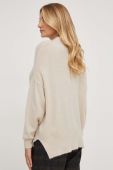 Вовняний светр Answear Lab жіночий колір бежевий півгольф