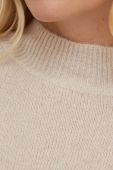 Вовняний светр Answear Lab жіночий колір бежевий півгольф
