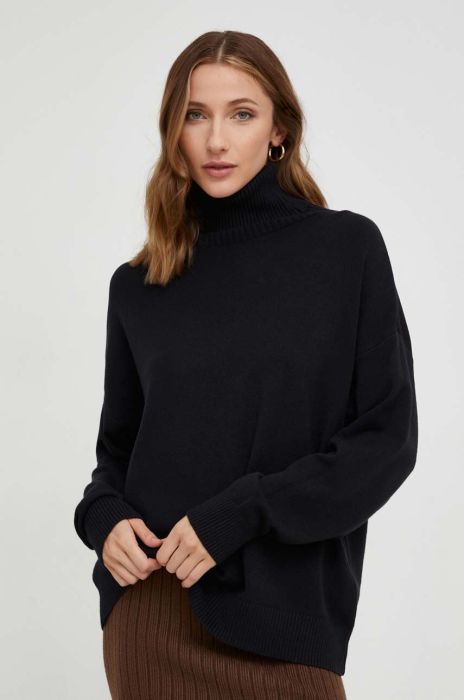 Светр Answear Lab жіночий колір чорний легкий гольф (3622920)