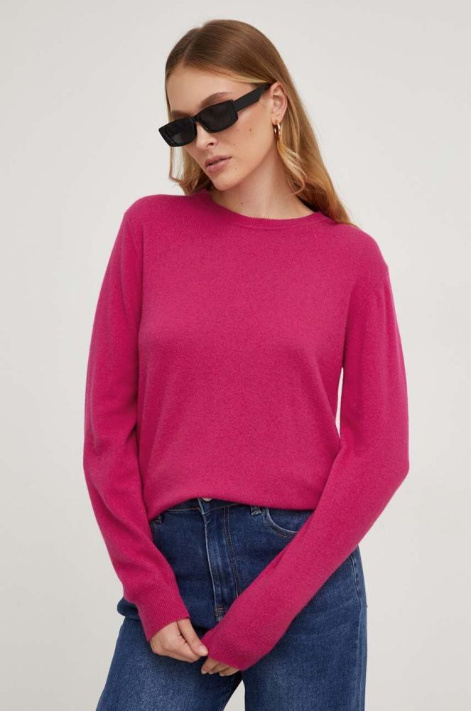 Вовняний светр Answear Lab жіночий колір рожевий легкий