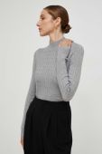 Светр Answear Lab жіночий колір сірий легкий півгольф (3611307)