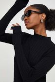 Светр Answear Lab жіночий колір чорний легкий півгольф (3611309)