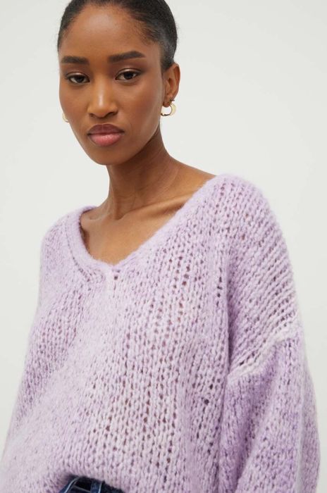 Светр з вовною Answear Lab колір фіолетовий теплий (3652185)