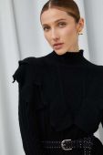 Светр Answear Lab жіночий колір чорний півгольф (3611318)