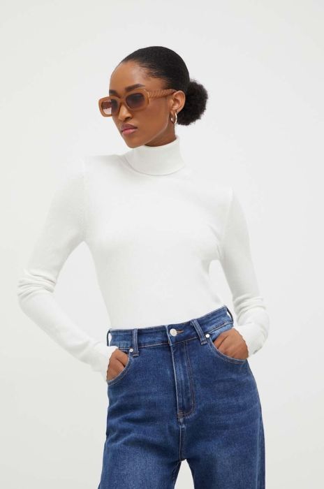 Светр Answear Lab жіночий колір білий легкий гольф (3652190)