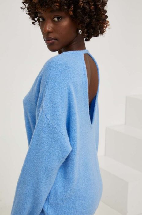 Светр з вовною Answear Lab легкий колір блакитний (3622935)