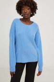 Светр з вовною Answear Lab легкий колір блакитний (3622935)