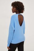 Светр з вовною Answear Lab легкий колір блакитний (3622935)