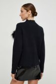 Светр з вовною Answear Lab колір чорний теплий півгольф