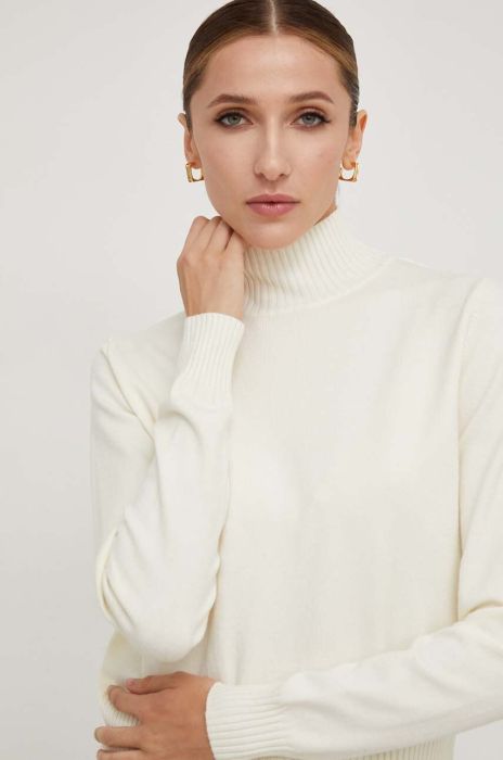 Светр Answear Lab жіночий колір бежевий півгольф (3615756)