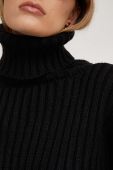 Светр Answear Lab жіночий колір чорний теплий гольф (3652202)