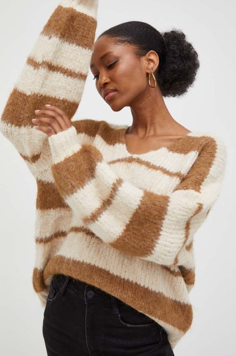 Светр з вовною Answear Lab колір бежевий (3630907)