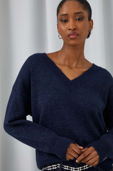 Светр з вовною Answear Lab колір синій легкий (3635826)