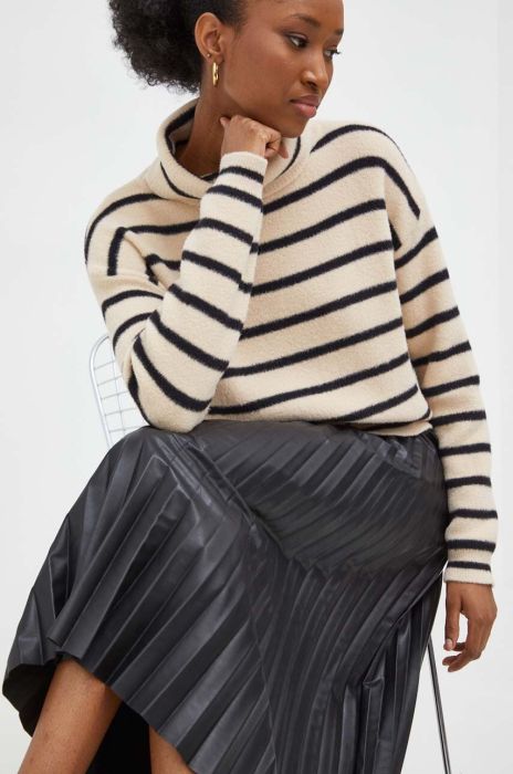 Светр Answear Lab жіночий колір бежевий легкий гольф (3630910)