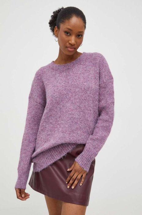 Светр з вовною Answear Lab колір фіолетовий легкий (3630919)