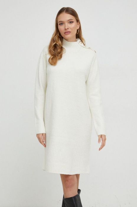 Светр Answear Lab жіночий колір бежевий теплий півгольф (3626771)