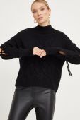 Светр з вовною Answear Lab колір чорний легкий гольф (3658059)