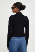 Светр з вовною Answear Lab колір чорний легкий півгольф