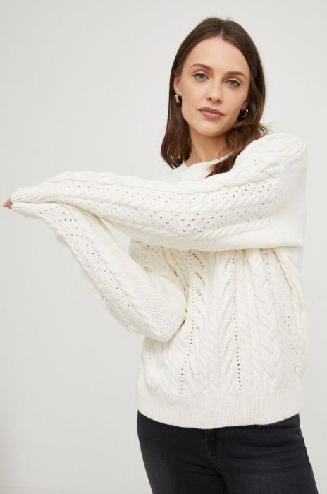 Светр з домішкою вовни Answear Lab жіночий колір бежевий теплий