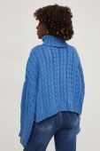 Светр Answear Lab гольф колір блакитний