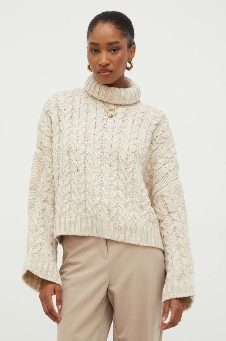 Светр Answear Lab колір бежевий гольф