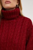 Светр Answear Lab колір бордовий гольф