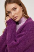 Кардиган з вовною Answear Lab колір фіолетовий теплий (3646139)