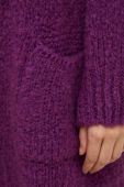 Кардиган з вовною Answear Lab колір фіолетовий теплий (3646139)