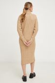 Сукня з вовною Answear Lab колір бежевий midi пряма
