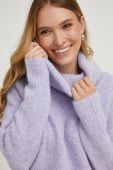 Светр з вовною Answear Lab колір фіолетовий легкий гольф (3635837)