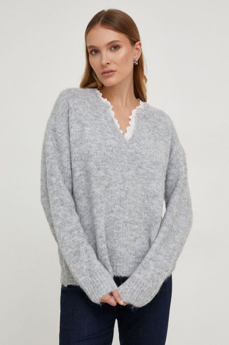 Светр з вовною Answear Lab колір сірий легкий (3639732)