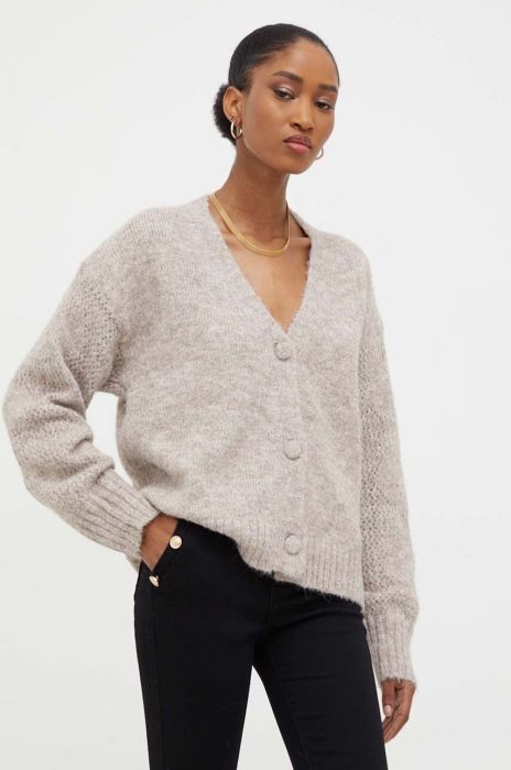 Кардиган з вовною Answear Lab колір бежевий (3652236)