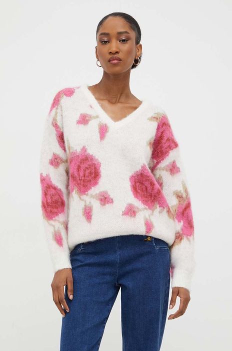 Светр з вовною Answear Lab колір білий теплий (3652238)