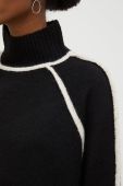 Светр з вовною Answear Lab колір чорний півгольф (3646151)