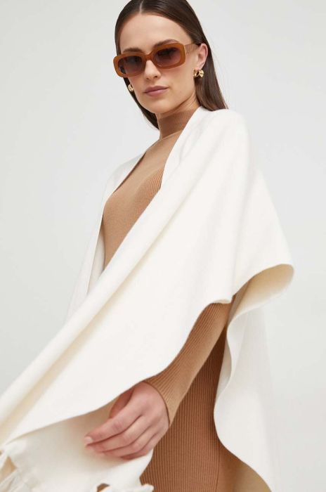Пончо Answear Lab колір білий легке