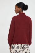 Светр Answear Lab жіночий колір бордовий легкий півгольф