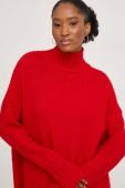 Светр Answear Lab жіночий колір червоний легкий півгольф