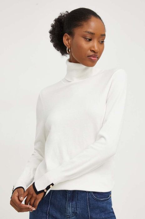 Светр Answear Lab жіночий колір білий легкий гольф (3685194)