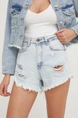 Джинсові шорти Answear Lab жіночі однотонні висока посадка колір блакитний (3323314)