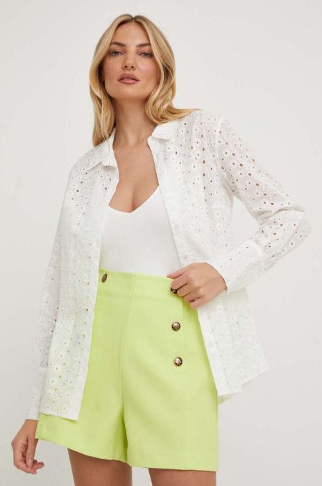 Шорти Answear Lab жіночі колір зелений однотонні висока посадка (3323225)