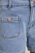 Джинсові шорти Answear Lab жіночі однотонні висока посадка колір блакитний (3300987)