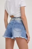 Джинсові шорти Answear Lab жіночі однотонні висока посадка колір блакитний (3301015)