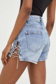 Джинсові шорти Answear Lab жіночі однотонні висока посадка колір блакитний (3304566)